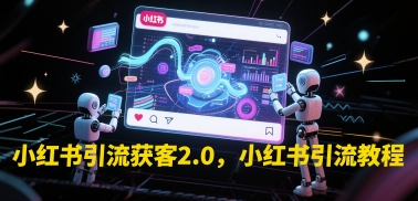 小红书引流获客2.0，小红书引流教程-轻创网