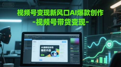 视频号变现新风口AI爆款创作-视频号带货变现-轻创网