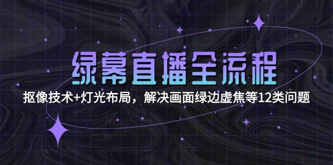 绿幕直播全流程：抠像技术+灯光布局，解决画面绿边虚焦等12类问题-轻创网