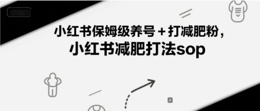 小红书保姆级养号+打减肥粉，小红书减肥打法sop-轻创网