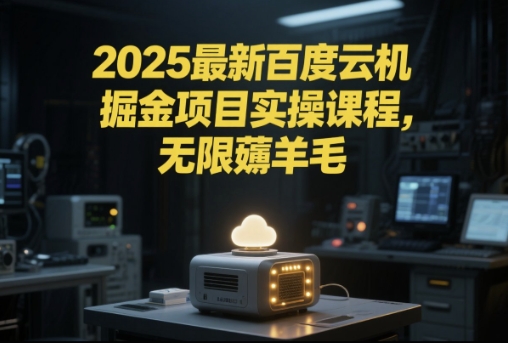 2025最新百度云机掘金项目实操课程单窗口保底5-10元月收益单窗口150+【揭秘】-轻创网