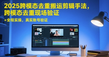 2025跨模态去重搬运剪辑手法，跨模态去重现场验证 +全程实操，真实账号验证-轻创网