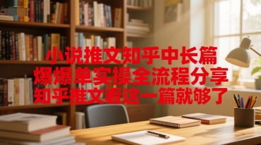小说推文知乎中长篇爆单实操全流程分享，知乎推文看这一篇就够了-轻创网