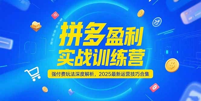 拼多多盈利实战训练营，强付费玩法深度解析，2025运营技巧合集-更新6月-轻创网