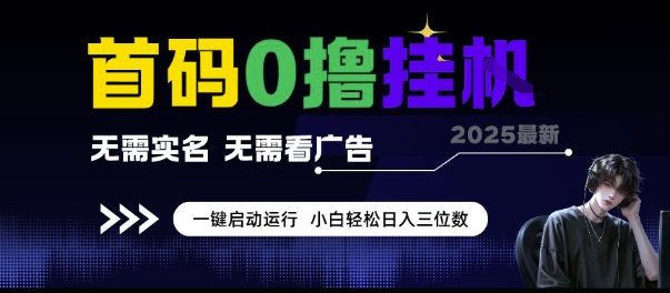 首码0撸挂G项目，无需实名无需看广告 一键启动运行，小白轻松日入三位数【揭秘】-轻创网