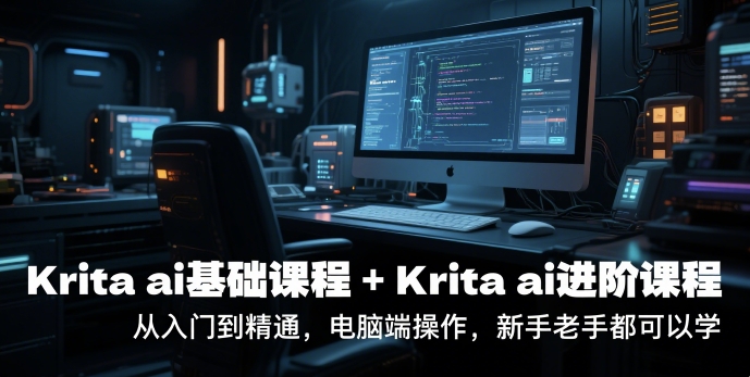 krita ai基础课程+Krita ai进阶课程，从入门到精通，电脑端操作，新手老手都可以学-轻创网