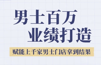 2025男士美业百万业绩打造，赋能上千家男士门店拿到结果-轻创网