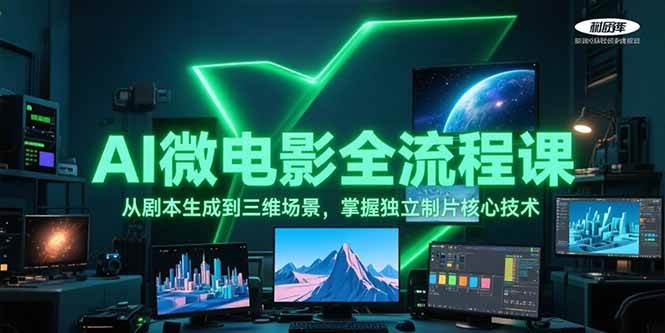 AI微电影全流程课，从剧本生成到三维场景，掌握独立制片核心技术-轻创网