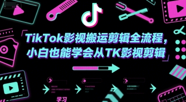 TikTok影视搬运剪辑全流程，小白也能学会从TK影视剪辑-轻创网