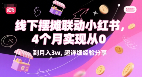 线下摆摊联动小红书，4 个月实现从 0 到月入3w，超详细经验分享-轻创网
