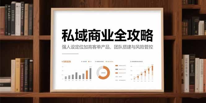 私域商业全攻略，强人设定位加高客单产品，团队搭建与风险管控-轻创网