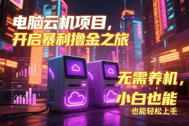 电脑云机项目 暴力撸金玩法，不需要养机 配置没有要求 单机100个窗口一…-轻创网
