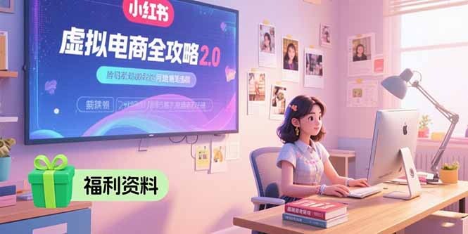 虚拟电商全攻略2.0，开店选品实操流程，账号定位、货源发布、笔记发布技巧-轻创网