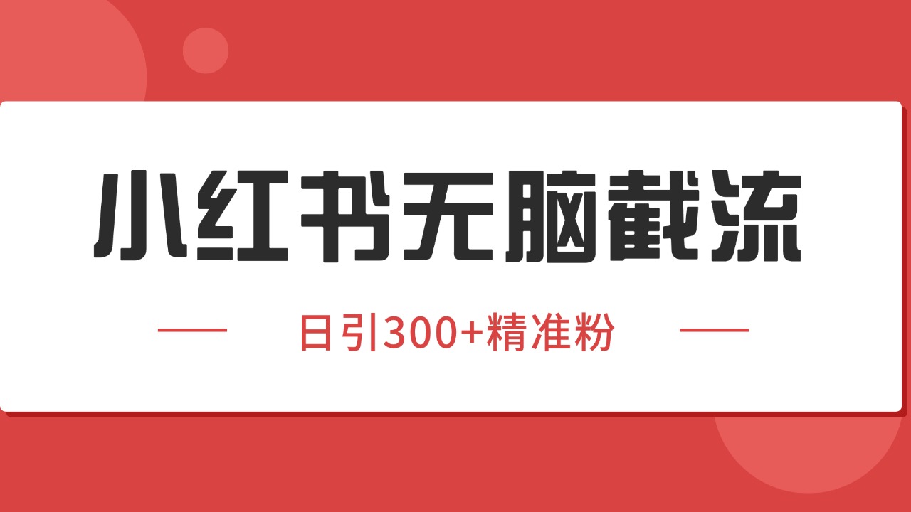 小红书截流同行客源，独家野路子获客玩法 日引200+暴力获客-轻创网