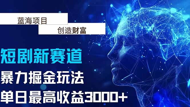 抖音新赛道，暴力掘金玩法，单日收益最高3000+-轻创网