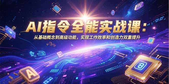AI指令全能实战课：从基础概念到高级功能，实现工作效率和创造力双重提升-轻创网