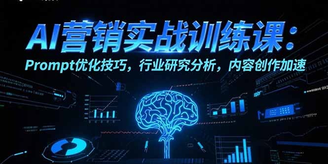 AI营销实战训练课：Prompt优化技巧，行业研究分析，内容创作加速-轻创网
