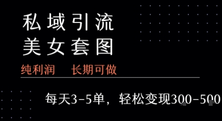 私域卖套图每天3-5单 每单利润99-2张+-轻创网