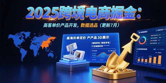 2025跨境电商掘金：蓝海市场定位，高客单价产品开发，数据选品(更新7月-轻创网