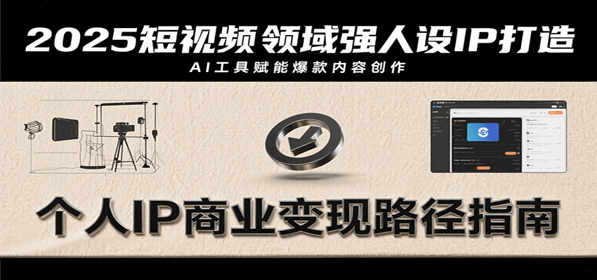 2025短视频领域强人设IP打造，结合爆款案例与AI工具应用，从个人出镜到商业成交转化-轻创网