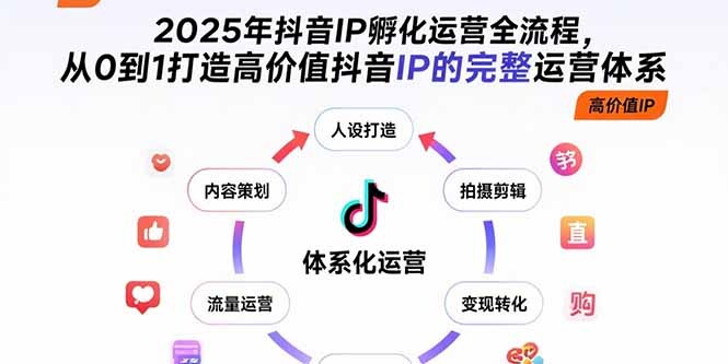 2025年抖音IP孵化运营全流程，从0到1打造高价值抖音IP的完整运营体系-轻创网