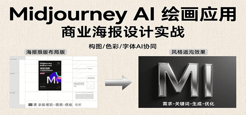 Midjourney AI绘画应用，关键词指令解析、漫画头像制作、海报设计、3D人物生成等-轻创网