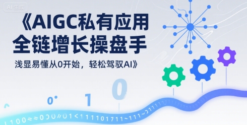 AIGC私有化应用全链增长操盘手，浅显易懂从0开始，轻松驾驭AI-轻创网