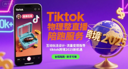 Tiktok物理整蛊直播陪跑服务-tiktok跨境2025-轻创网