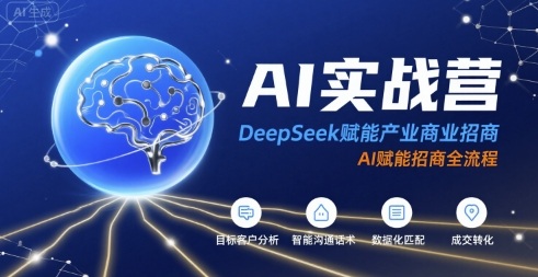 AI实战营：DeepSeek赋能产业商业招商，AI赋能招商全流程-轻创网