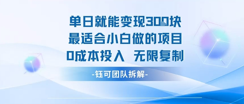 单日就能变现3张最适合小白做的项目0成本投入 无限复制-轻创网