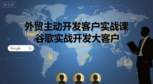 外贸主动开发客户实战课，谷歌实战开发大客户-轻创网