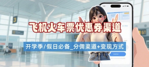 学生党必看！机票火车票优惠券申请渠道 + 项目打法，开学季节日速存-轻创网