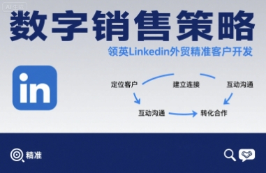 数字销售策略领英LinkedIn外贸精准客户开发-轻创网
