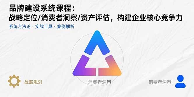 品牌建设系统课程：战略定位/消费者洞察/资产评估，构建企业核心竞争力-轻创网