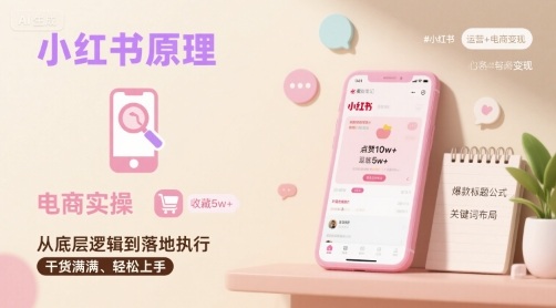 小红书原理以及详细实操流程，小红书电商教程-轻创网