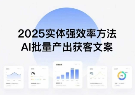 实体强效率方法：AI批量产出获客文案，2025年普通人拥抱AI，实现实体创收-轻创网