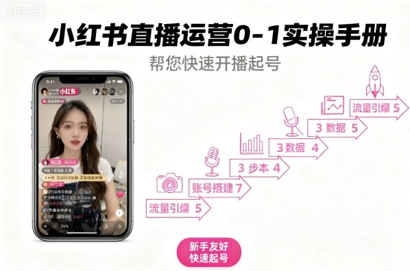 小红书直播运营0-1实操手册，帮您快速开播起号-轻创网