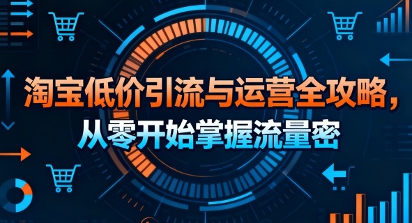 淘宝低价引流与运营全攻略,从零开始掌握流量密码-轻创网