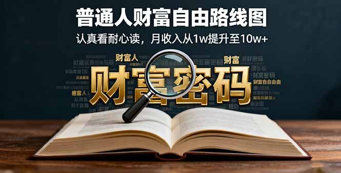 某付费文：普通人财富自由路线图，认真看耐心读，月收入从1w提升至10w+-轻创网
