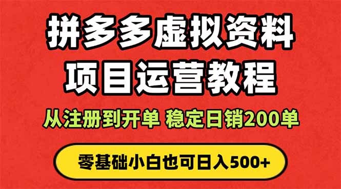 拼多多开店运营课程： 蓝海变现玩法，轻松实现睡后收入 零基础小白也可…-轻创网