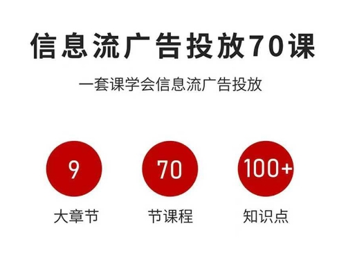 信息流广告投放实战70课,一套课学会信息流广告投放,迄今为止,最系统化教程-轻创网
