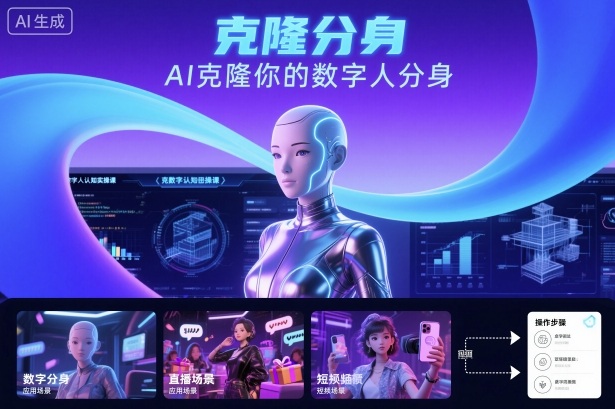 AI数字人认知实操课，克隆你的数字人分身-轻创网