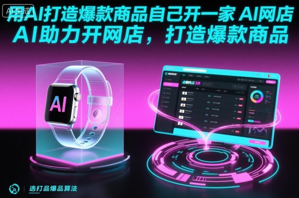 用AI打造爆款商品自己开一家AI网店，AI助力开网店，打造爆款商品-轻创网