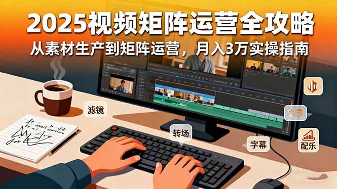 2025短视频矩阵运营全攻略:从素材生产到矩阵运营,月入3万实操指南-轻创网