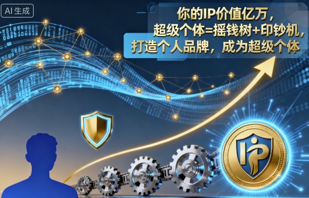 你的IP价值亿万，超级个体=摇钱树+印钞机，打造个人品牌，成为超级个体-轻创网