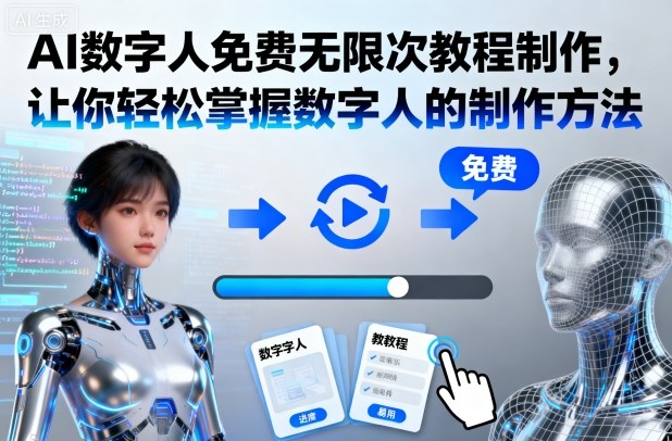 AI数字人免费无限次教程制作，让你轻松掌握数字人的制作方法-轻创网