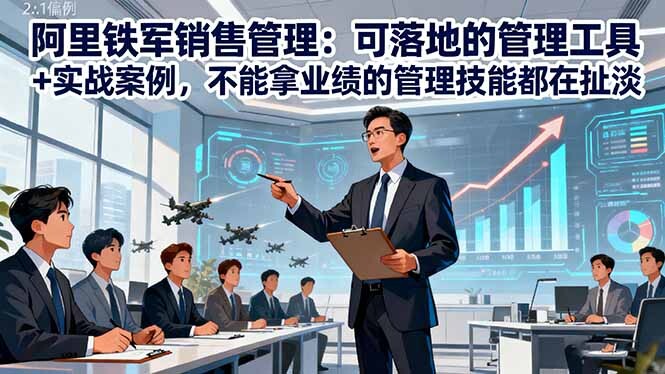 阿里铁军销售管理：可落地的管理工具+实战案例，不能拿业绩的管理都在扯淡-轻创网