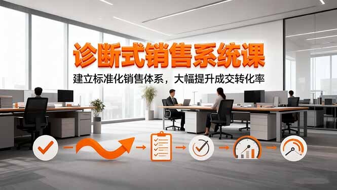诊断式销售系统课，建立标准化销售体系，大幅提升成交转化率-轻创网