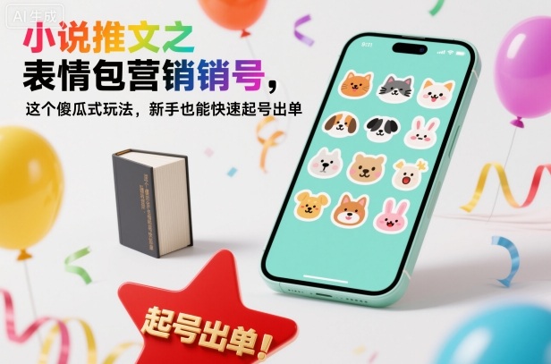 小说推文之表情包营销号，这个傻瓜式玩法，新手也能快速起号出单-轻创网