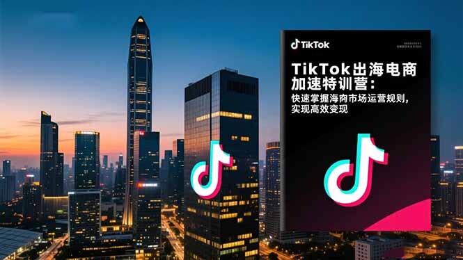 TikTok出海电商加速特训营：快速掌握海外市场运营规则，实现高效变现-轻创网